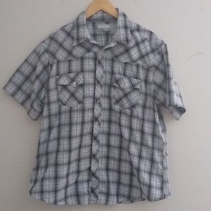 Wrangler pearl snap button up size XL